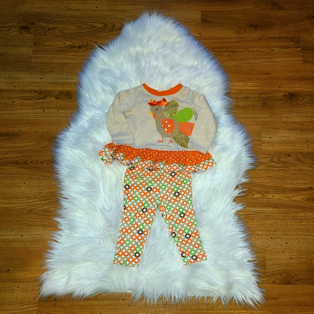 12 month baby girl Turkey outfit SOLD ON MERCARI